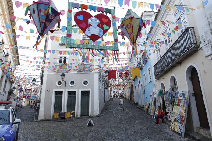 Decoração transforma Pelourinho em um grande ‘arraiá’ para o São João da Bahia 2022