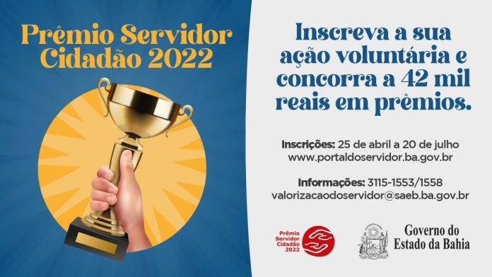 Prêmio Servidor Cidadão abre inscrições para o funcionalismo público estadual