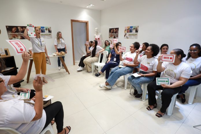 Hospital Roberto Santos e o Shopping Paralela realizam campanha de incentivo à amamentação