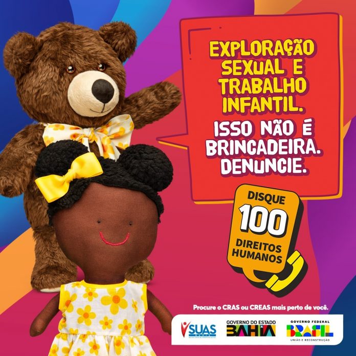 Com elementos lúdicos, Governo lança campanha e chama atenção para o combate à exploração sexual e trabalho infantil