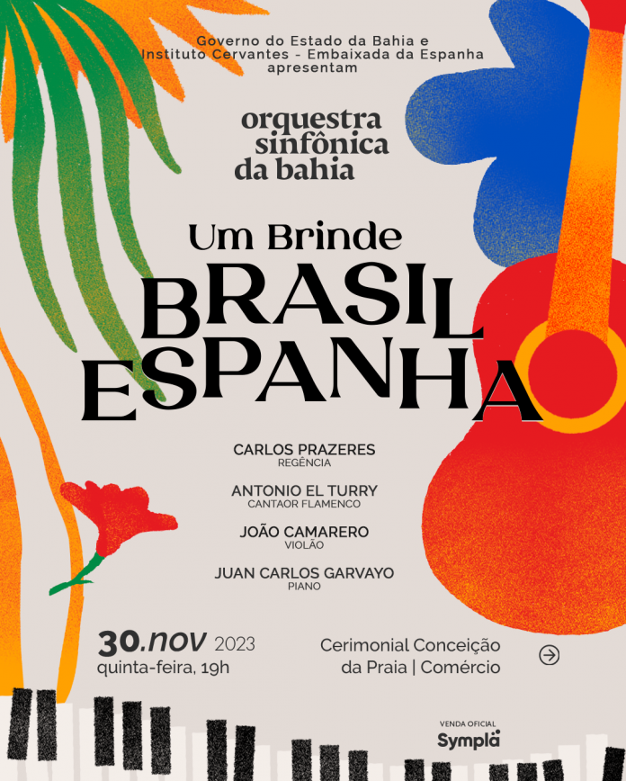 OSBA realiza concerto “Um Brinde Brasil-Espanha” com solistas espanhóis, dia 30, no Cerimonial Conceição da Praia