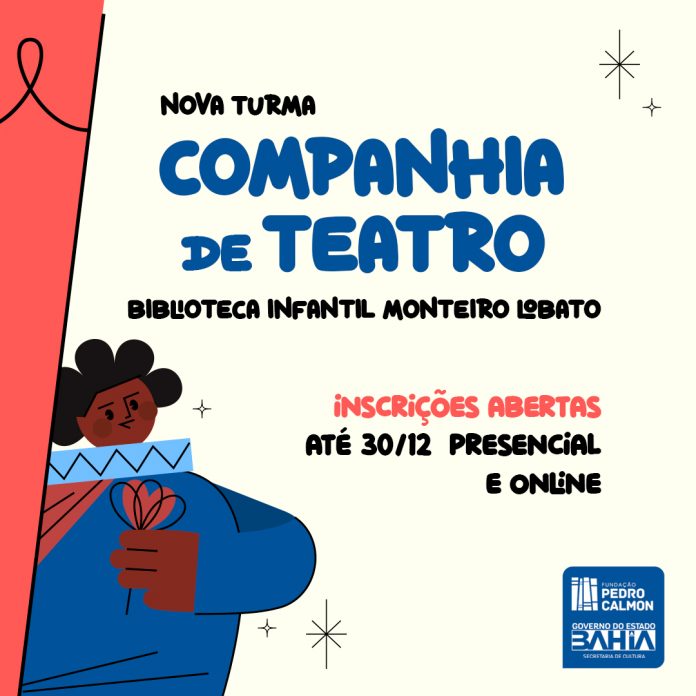 Cia de Teatro da Biblioteca Infantil Monteiro Lobato busca novos talentos; inscrições até 30 de dezembro