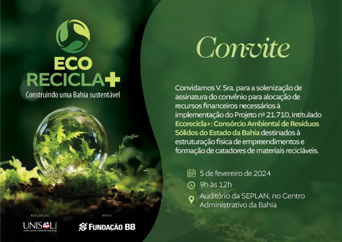 Catadoras e catadores de materiais recicláveis na Bahia serão apoiados com projeto de apoio a geração de renda e capacitação