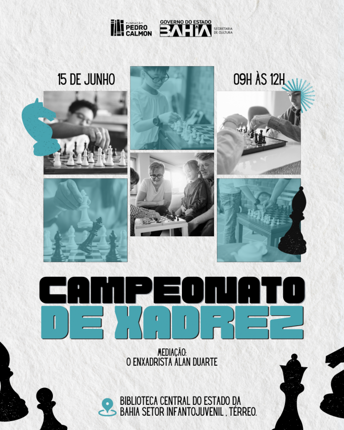 Biblioteca Central do Estado da Bahia promove campeonato de xadrez