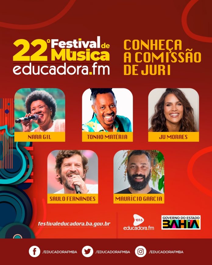 22º Festival de Música Educadora FM anuncia júri com importantes nomes da música baiana