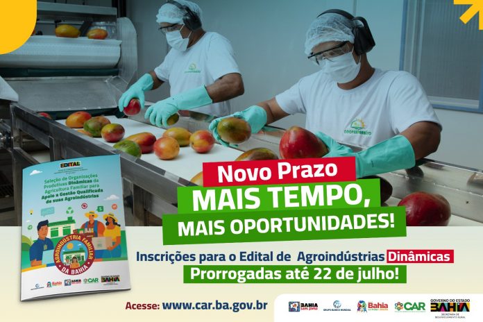 Governo do Estado prorroga prazo para Edital de Apoio às Agroindústrias Dinâmicas na Bahia