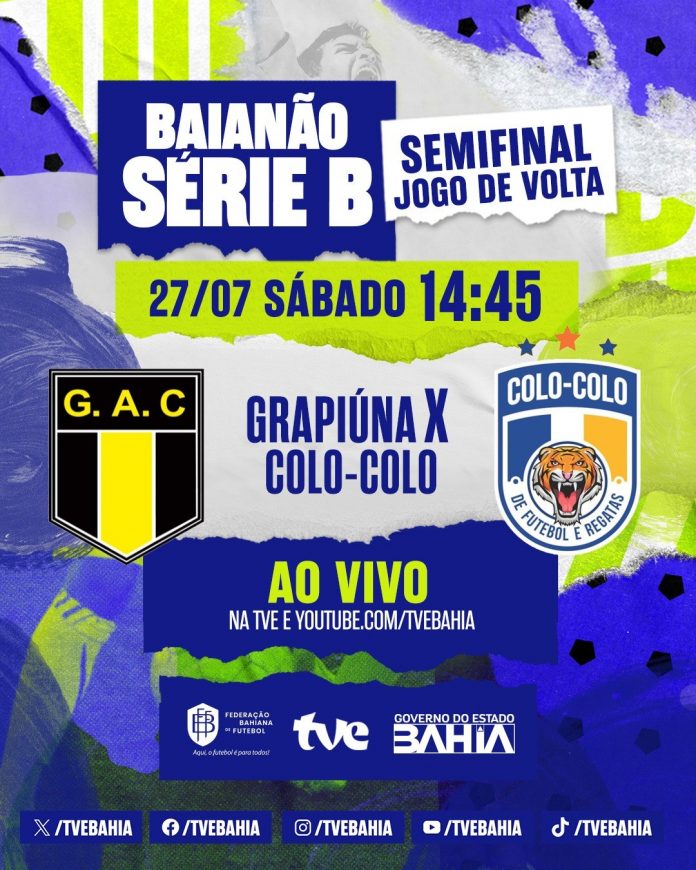 Semifinais do baiano série B serão transmitidas na TVE, neste final de semana