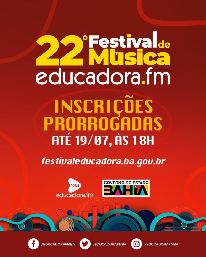 Inscrições prorrogadas do Festival de Música Educadora FM