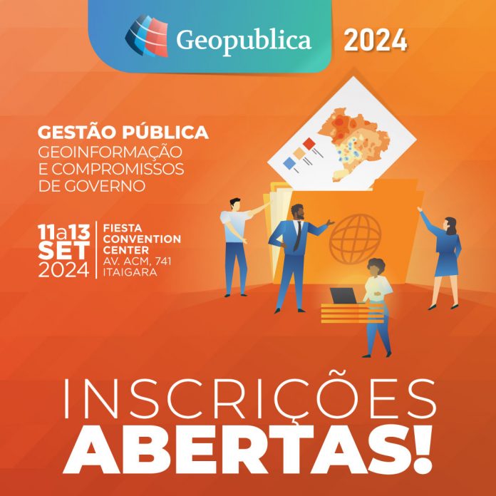 Geopublica 2024: estão abertas as inscrições para evento sobre geoinformação na gestão pública