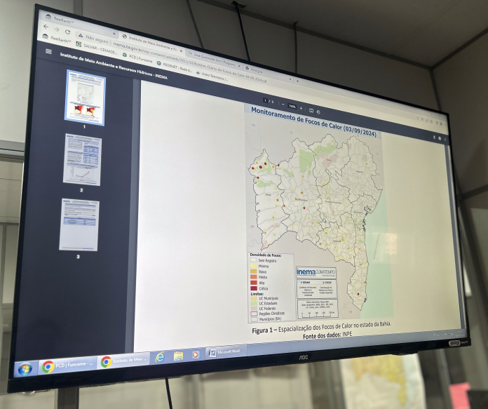 Monitor de Focos de Calor utilizado pelo Inema auxilia na prevenção aos incêndios florestais