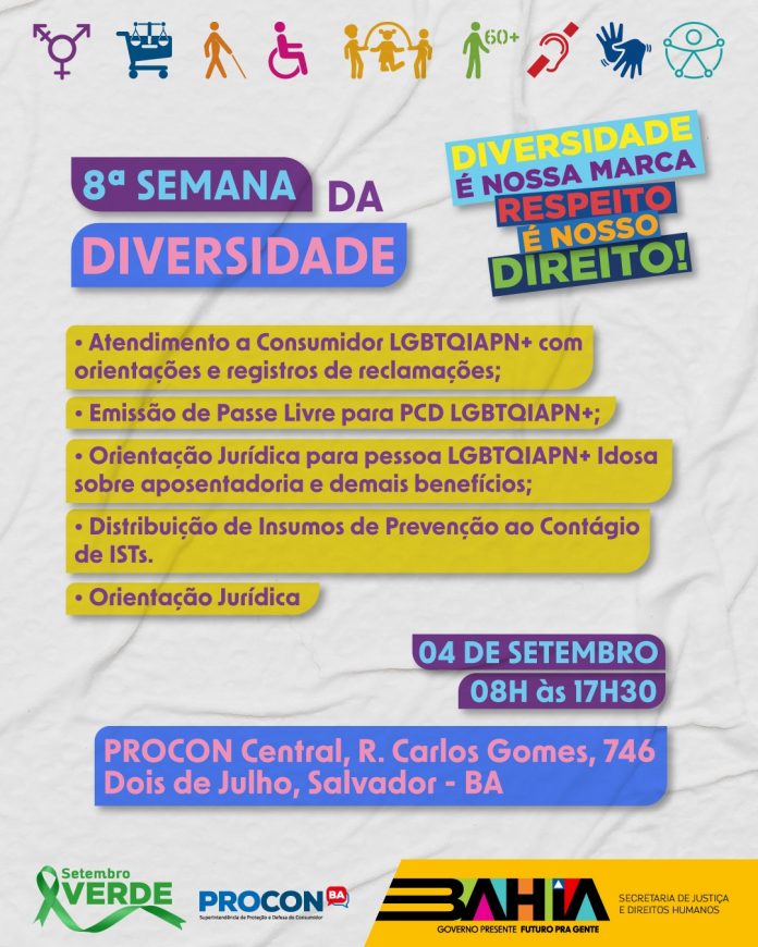 Procon garante acesso a direitos para pessoas LGBTQIAPN+ com deficiência na ‘Semana da Diversidade’