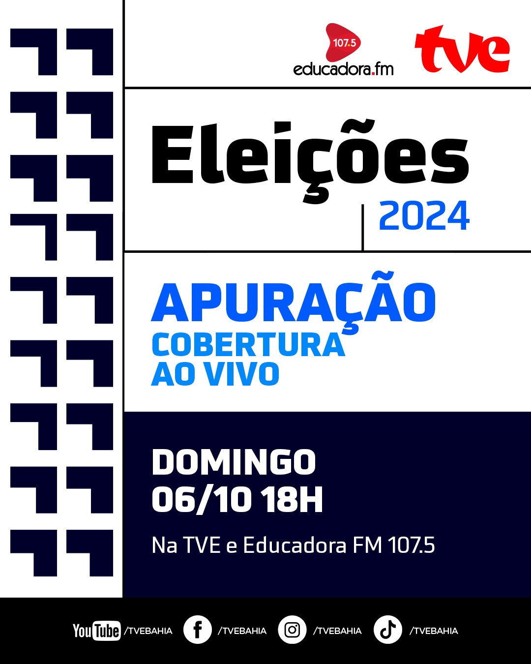 a cobertura das Eleições 2024 na TVE e Educadora FM GOVBA